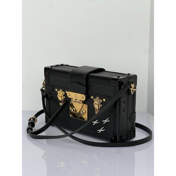 LOUIS VUITTON Petite Malle Epi Leather Crossbody Bag in Black - Picture 1 of 16